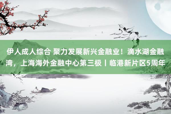 伊人成人综合 聚力发展新兴金融业！滴水湖金融湾，上海海外金融中心第三极丨临港新片区5周年