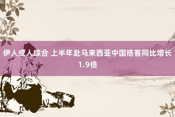 伊人成人综合 上半年赴马来西亚中国搭客同比增长1.9倍