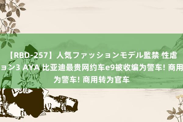 【RBD-257】人気ファッションモデル監禁 性虐コレクション3 AYA 比亚迪最贵网约车e9被收编为警车! 商用转为官车